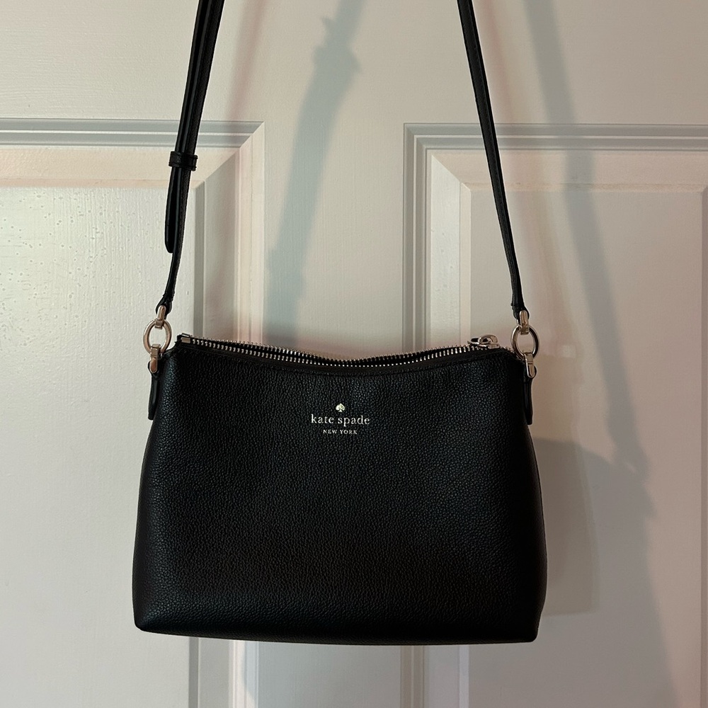 kate spade Black Pebbled Leather Crossbody Bag